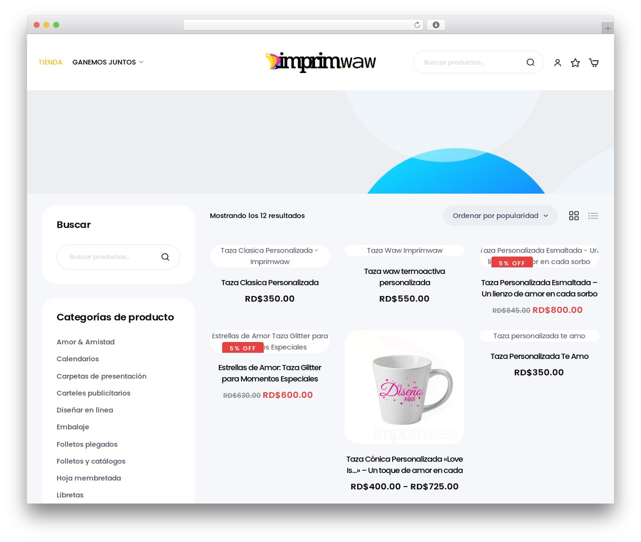 Printec WordPress theme - imprimwaw.com