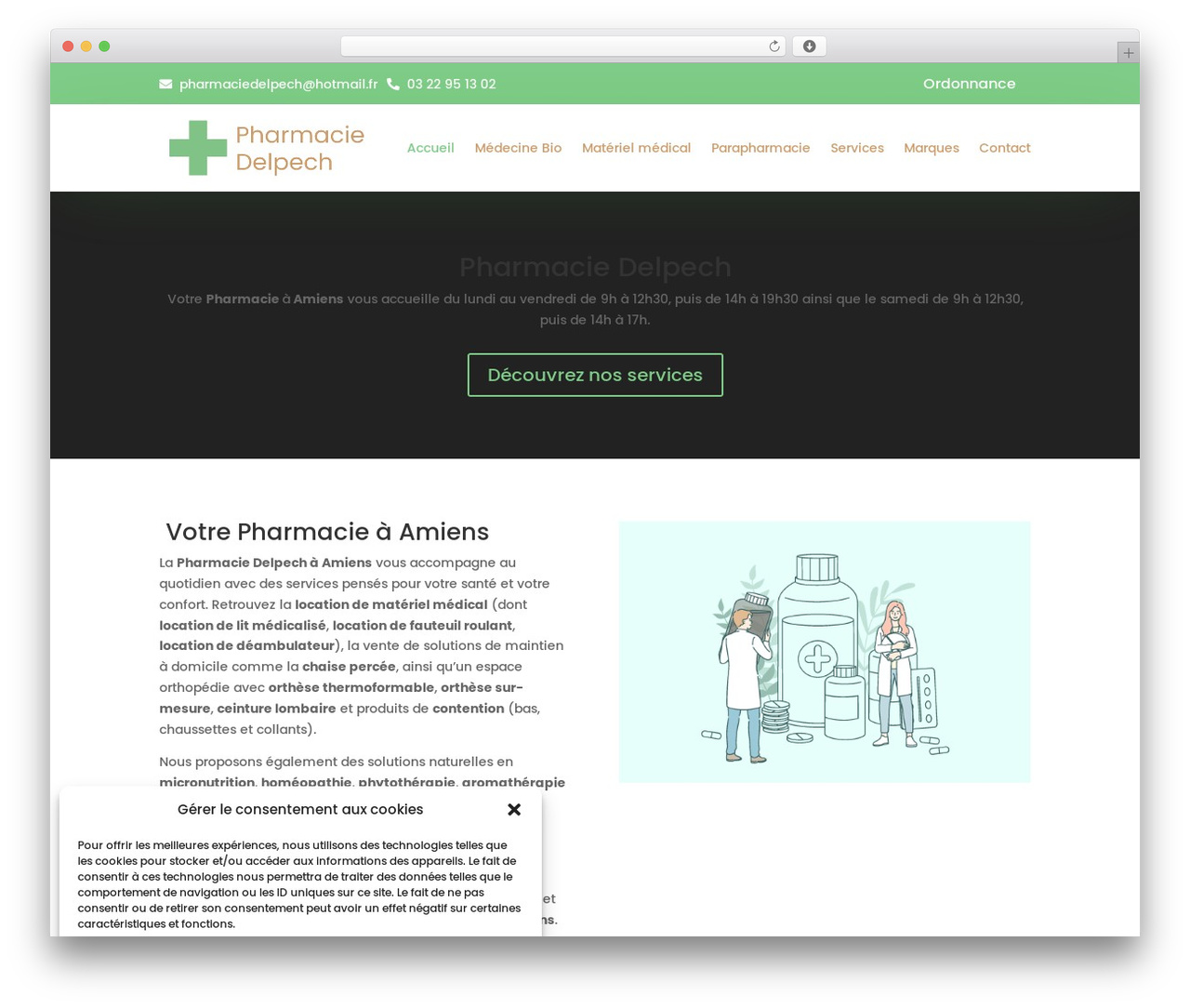 Theme WordPress Divi - pharmacie-delpech-amiens.com