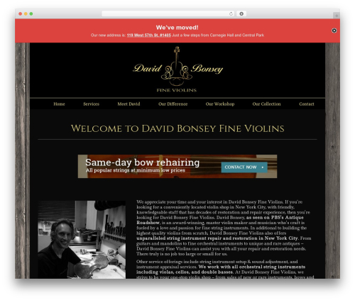 Sticky device registration WordPress plugin - davidbonseyfineviolins.com