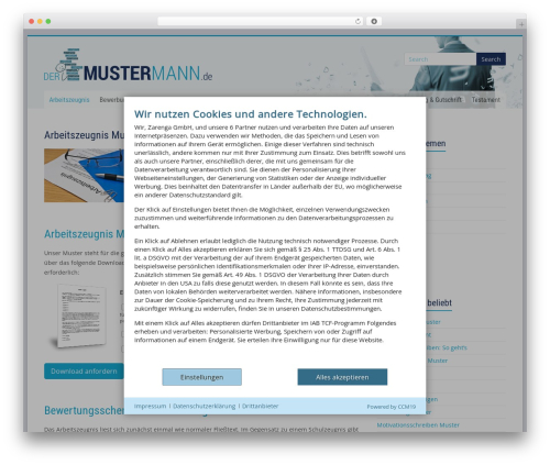 Musterdownload WordPress plugin - dermustermann.de/arbeitszeugnis-muster