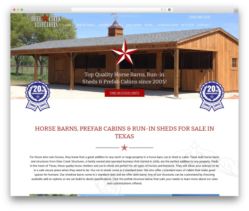 WordPress theme Custom Responsive (SASS) Theme - deercreekstables.com