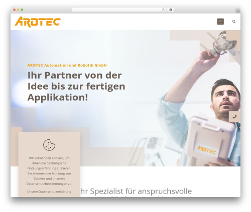 Super floating flying menu WordPress plugin - arotec-robotik.de