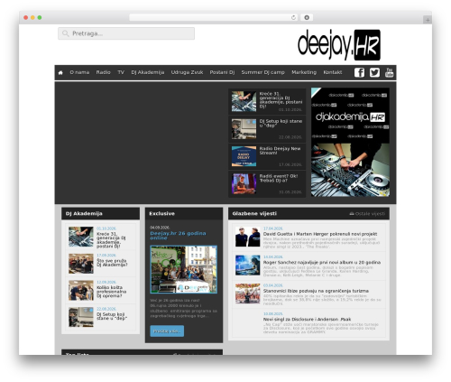 WordPress website theme deejay.hr - deejay.hr