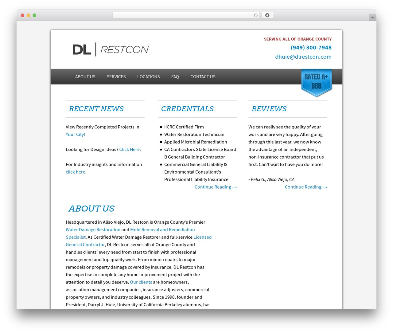 DL Restcon WordPress theme - dlrestcon.com