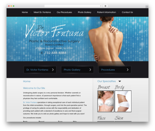 HTML5 Custom Wordpress Theme WordPress page theme - drfontana.com