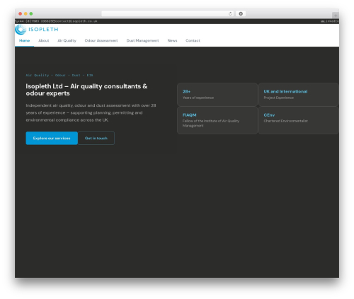 Isopleth WordPress theme - isopleth.co.uk