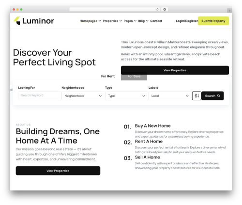 luminor theme WordPress - luminor.autodealwordpress.com
