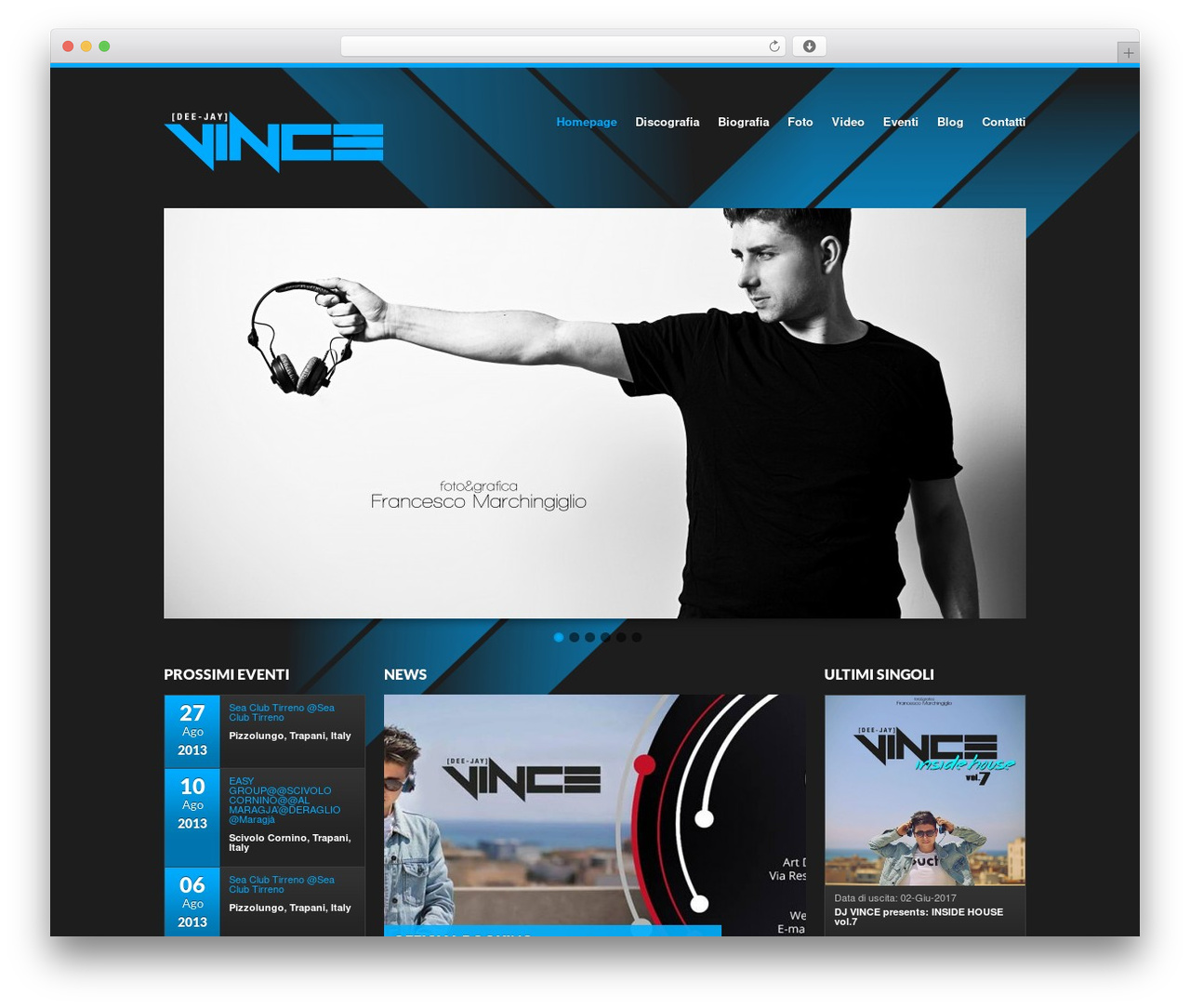 Muzak theme WordPress - djvince.it