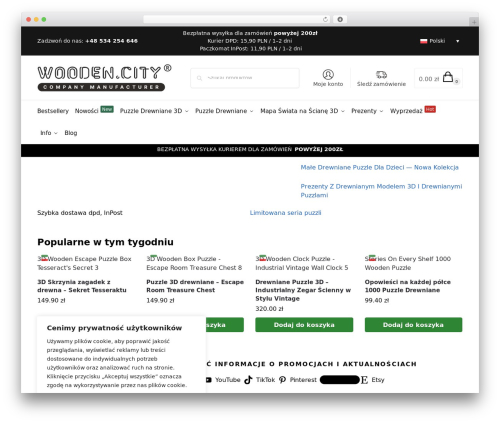 Shoptimizer WordPress ecommerce theme - pl.wooden.city