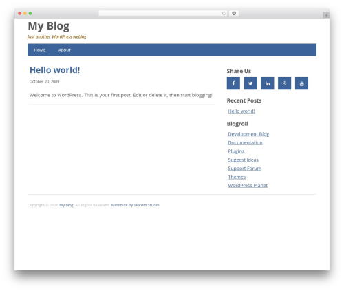 Theme WordPress Minimize - deathofexcellence.com