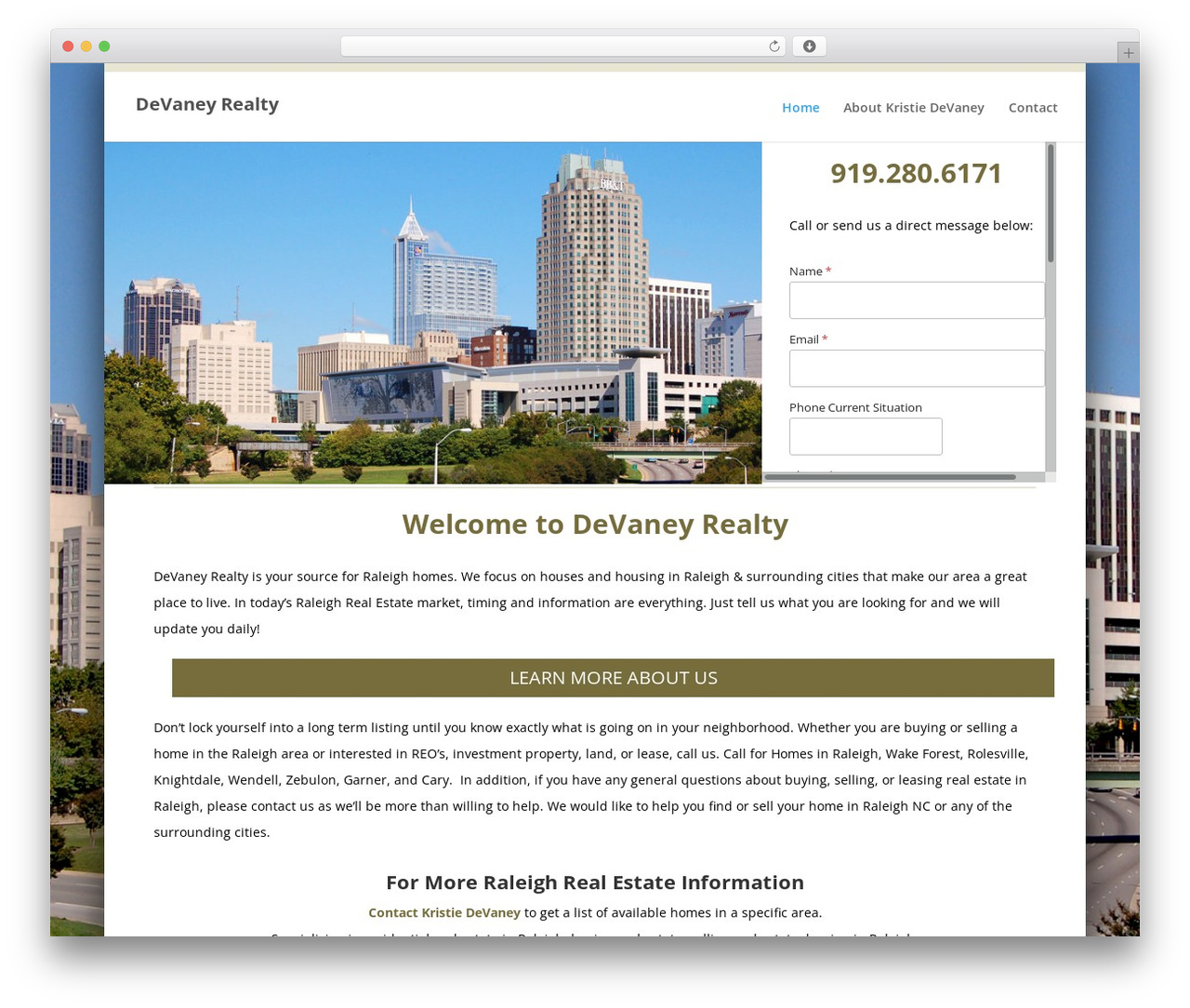 WordPress theme DevaneyRealtyNC - devaneyrealtync.com
