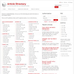 Article Directory WordPress theme by Dimox