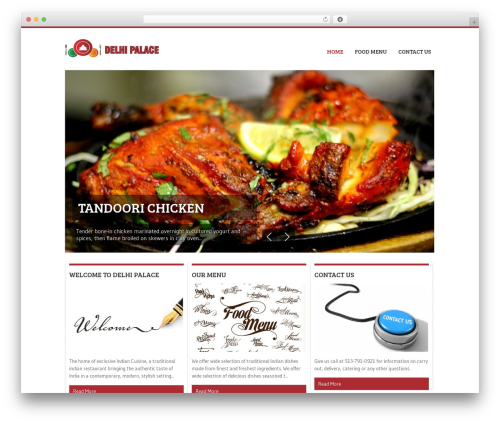 BBQ WordPress restaurant theme - delhipalaceindia.com