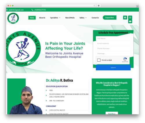 Braintech WordPress theme - bestkneereplacementsurgeonnagpur.com