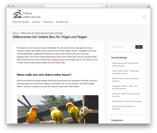 Coldbox WordPress theme - voliere-bauen.de