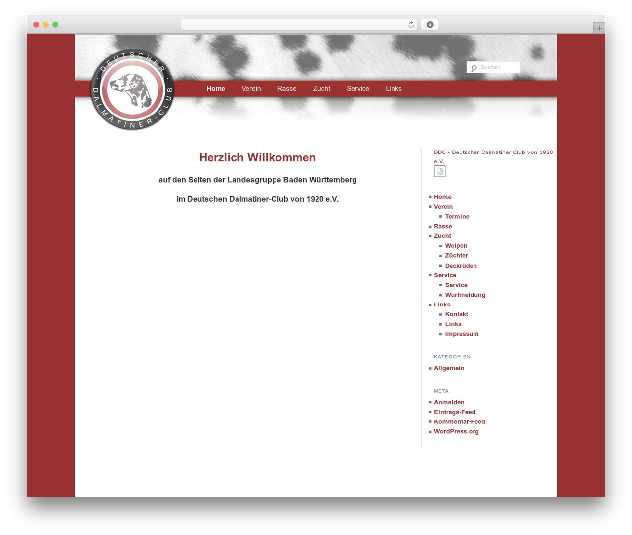 DDC 2012 WordPress theme - dalmatiner-verein.de