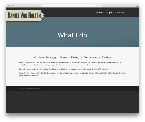 Divi WordPress theme design - danielvonholten.com
