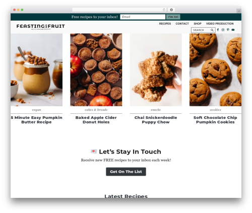 Genesis WordPress website theme - feastingonfruit.com