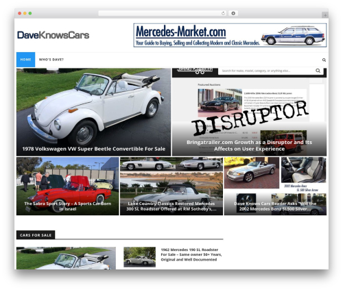 soledad WordPress theme - daveknowscars.com