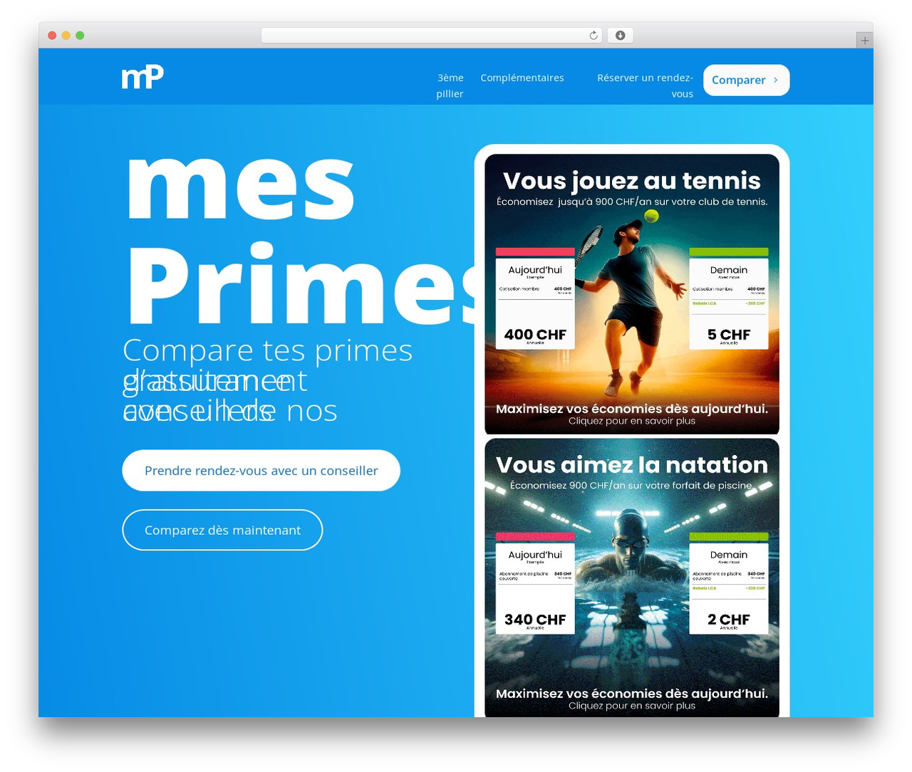 Theme WordPress Divi - mesprimes.ch