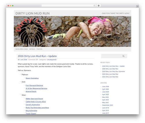 Theme WordPress picolight - dirtylionmudrun.com