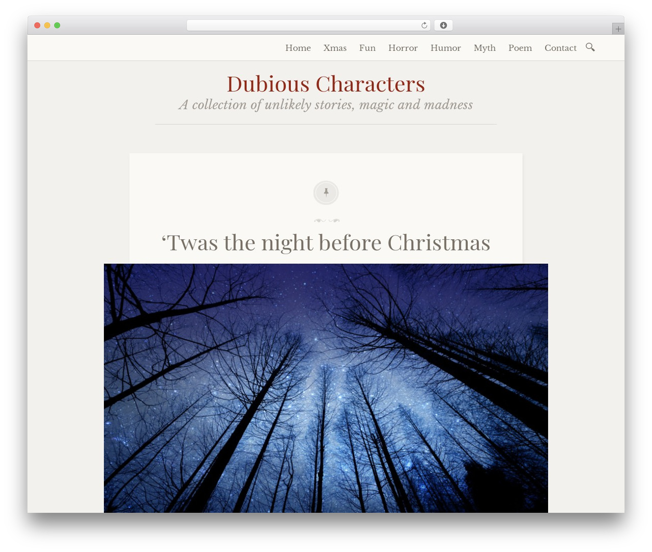 WordPress website theme Libretto - dubiouscharacters.com