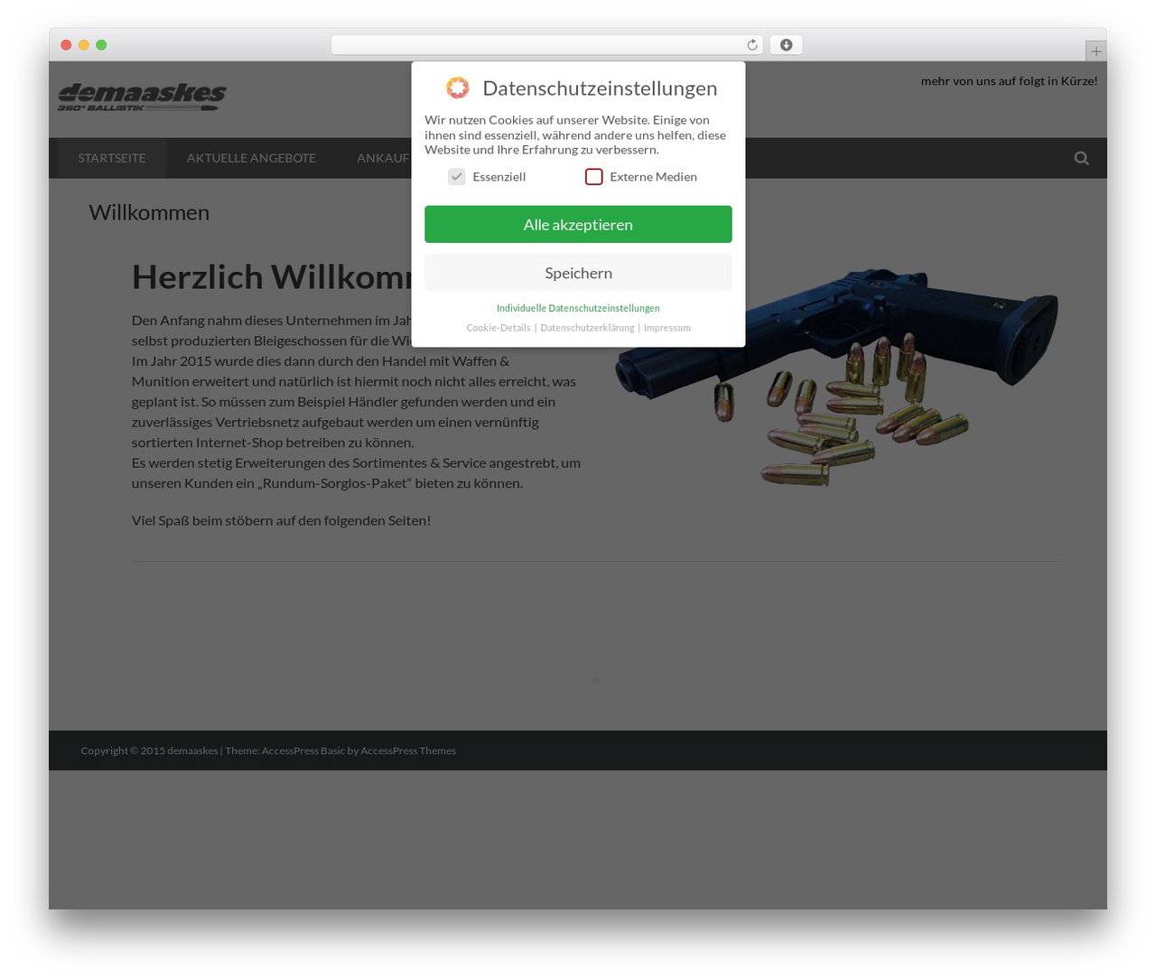 Accesspress Basic theme WordPress - demaaskes.de
