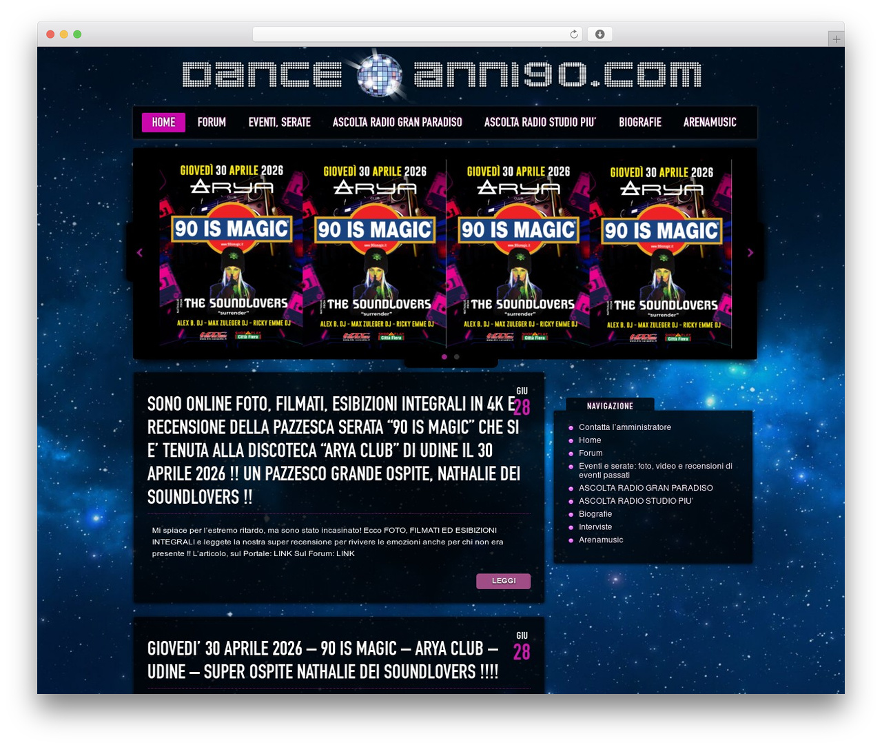 Dance Floor WordPress theme design - danceanni90.com