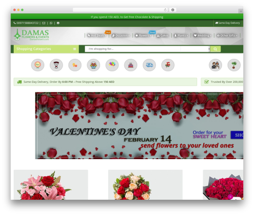 WooCommerce free WordPress plugin - damasflowers.com