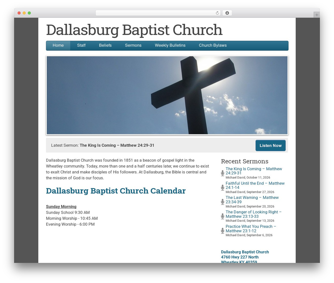 Theme WordPress Basic Church - dburg.org/wp_201312