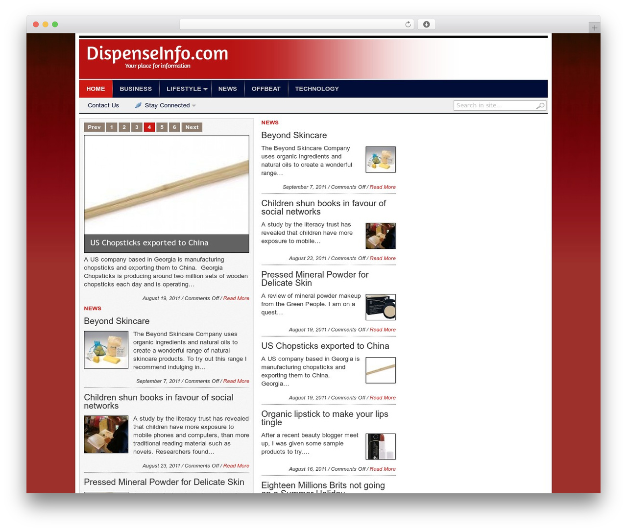 WordPress website theme Transcript - dispenseinfo.com