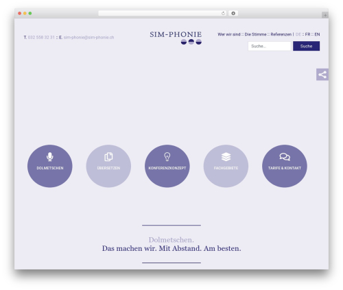 WP Bootstrap Starter WordPress theme - sim-phonie.ch