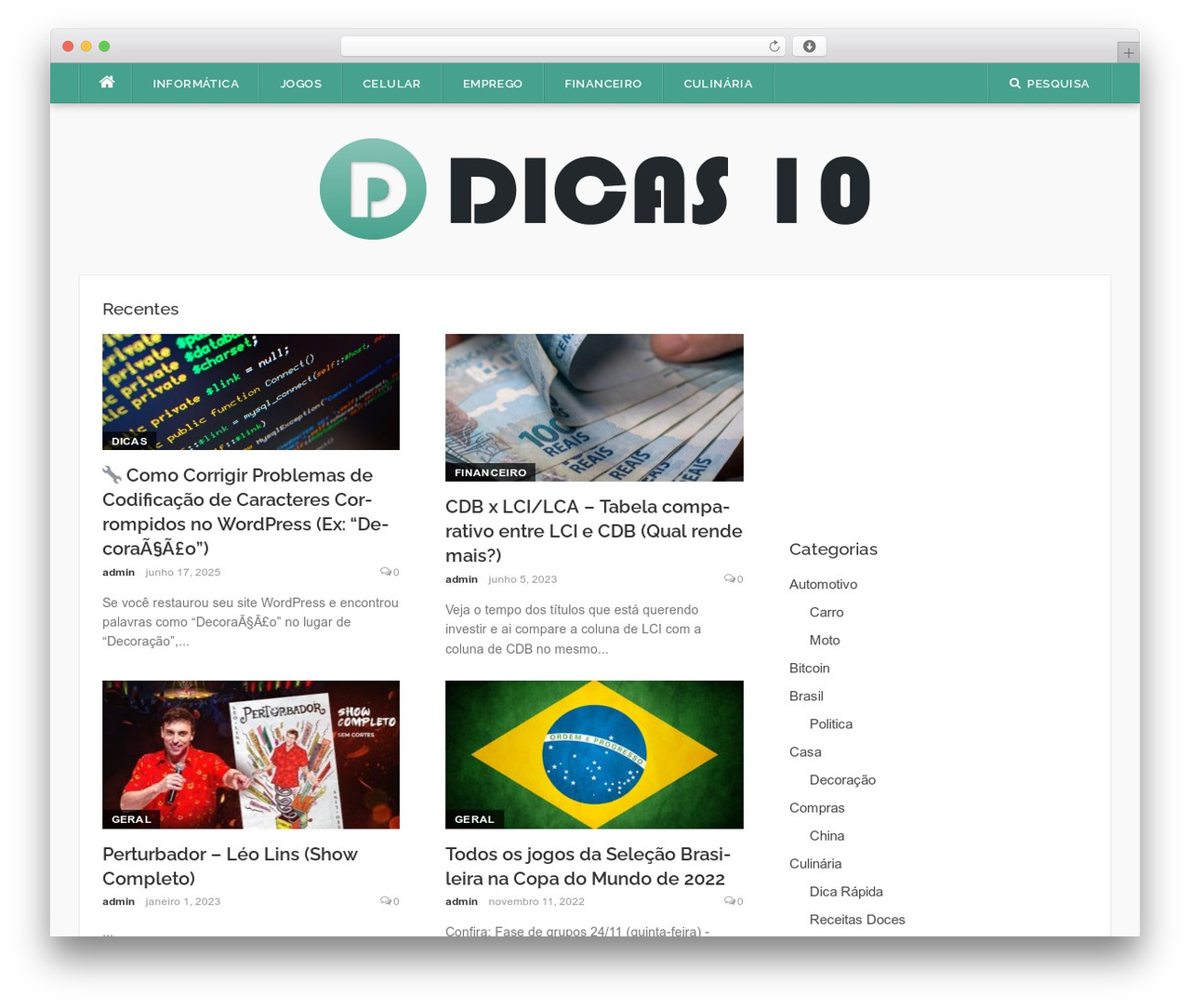 Codilight Lite free WP theme - dicas10.net Codilight Lite free WP theme - dicas10.net