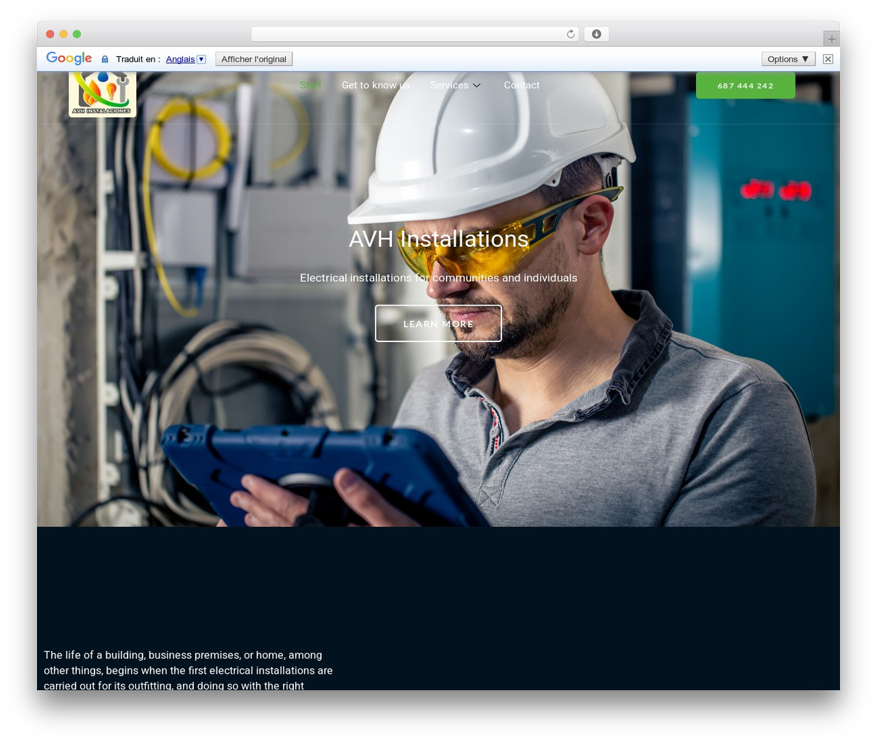 Hello Elementor theme WordPress - avhinstalacioneselectricas.com