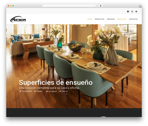 Opus WordPress website theme - micrompisosenmadera.com