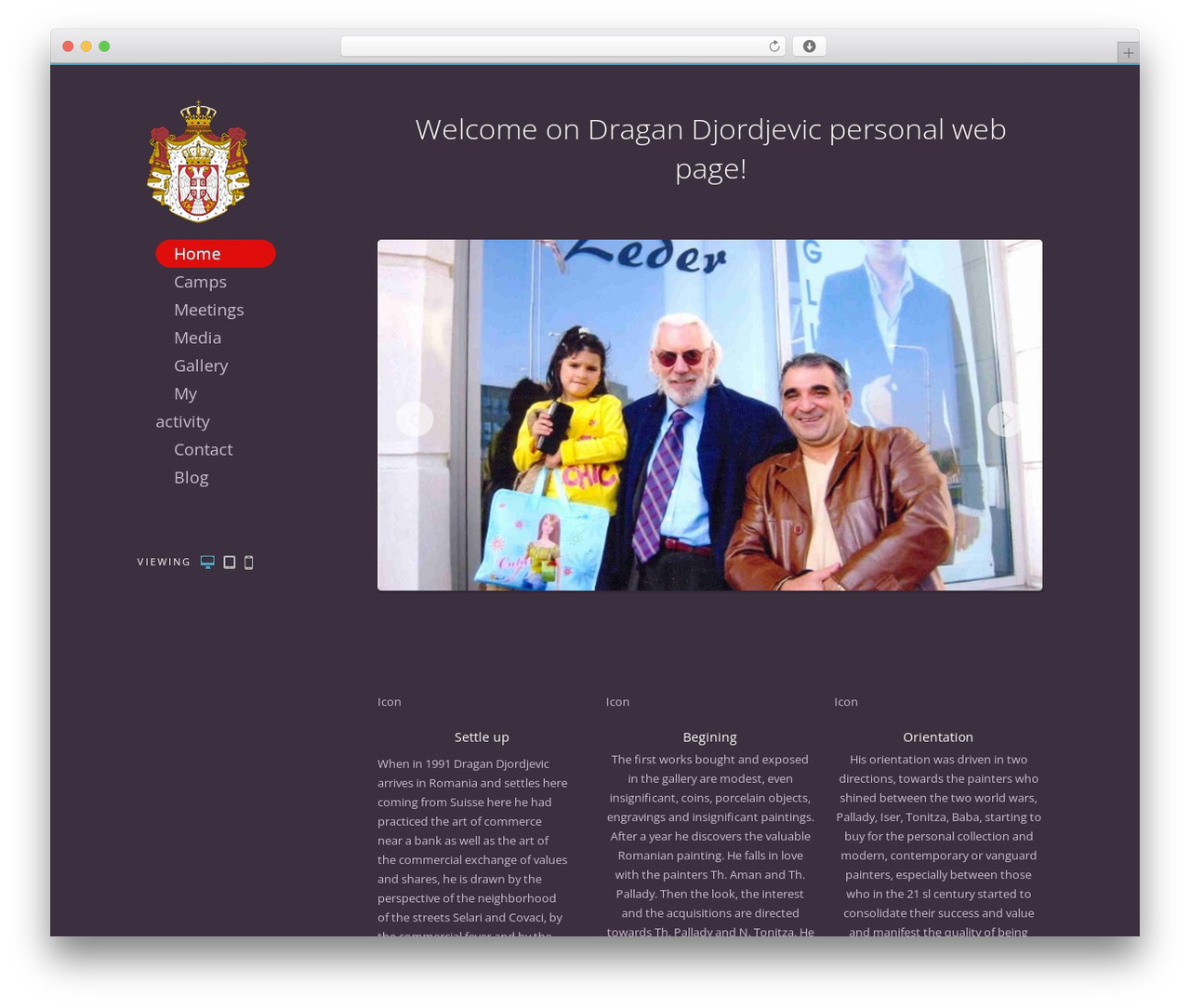 View - Full site version theme WordPress - djordjevicdragan.com