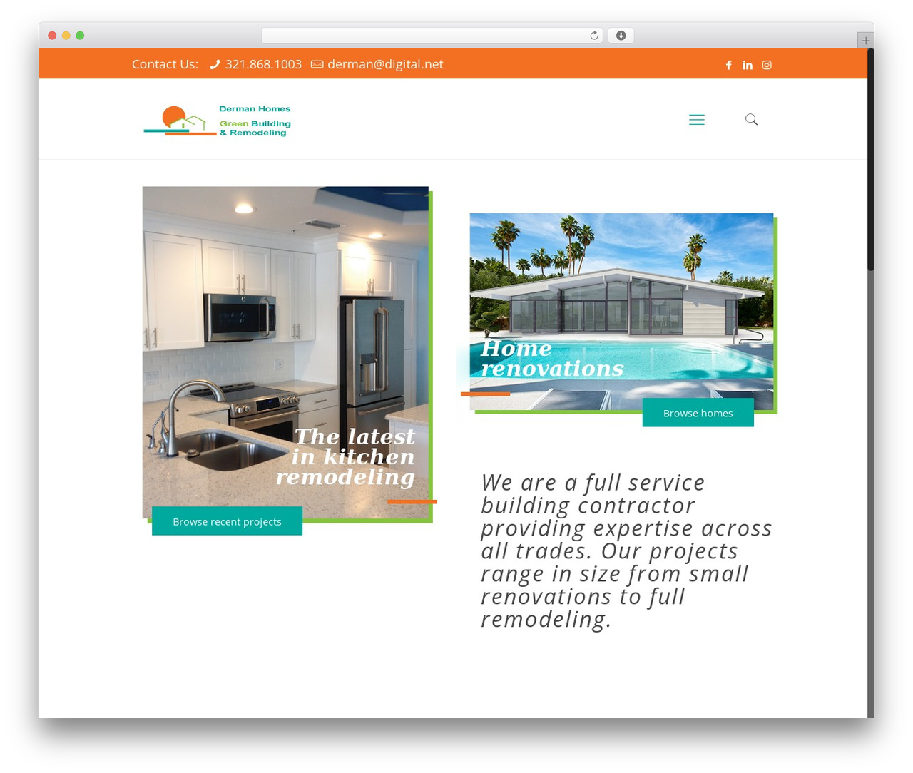 WordPress theme C7 Creative - dermanhomes.com