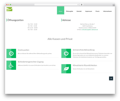 Clinico WordPress theme - dein-zahnarzt.at