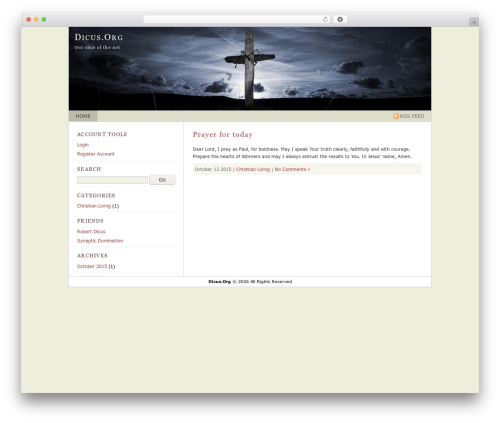 Cross Sky WordPress theme - dicus.org