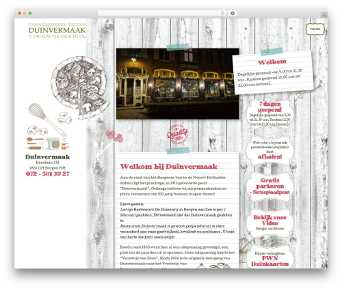 DNVK WordPress theme design - duinvermaak.nl