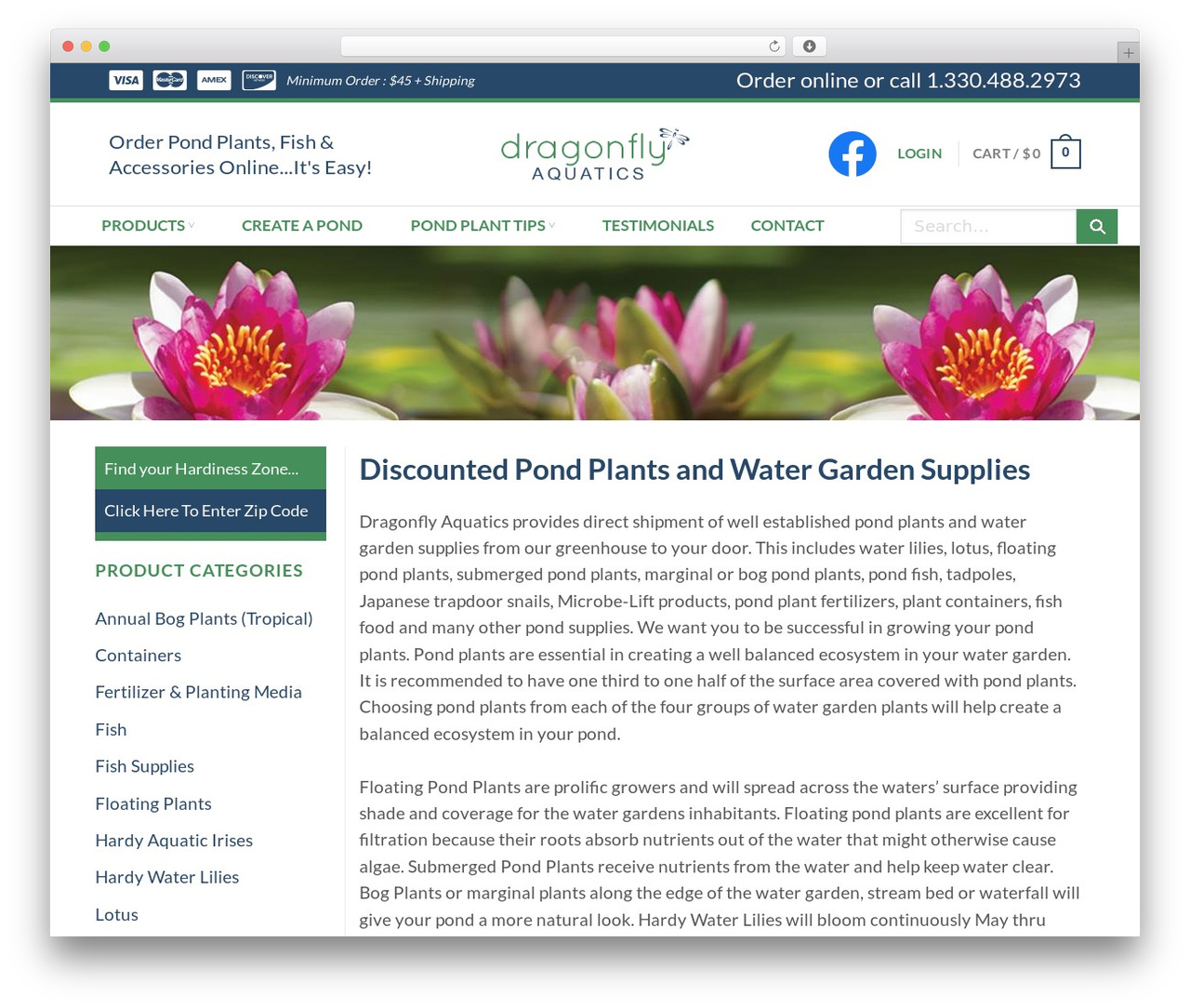 Dragonfly WordPress theme - dragonflyaquatics.com