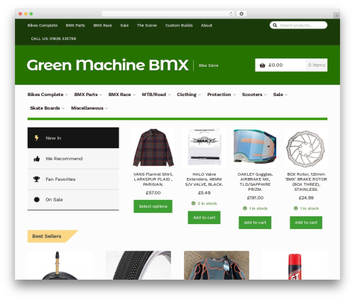Homestore theme WordPress - greenmachinebmx.com