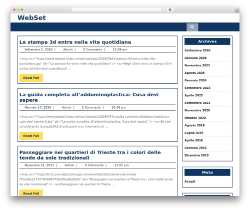 Multipurpose Startup free WordPress theme - webset.it