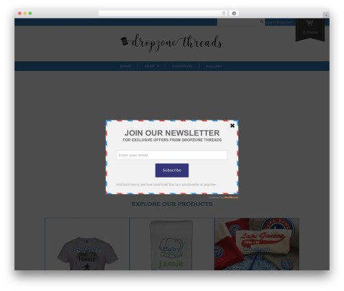 Theme WordPress Maya Shop - dropzonethreads.com