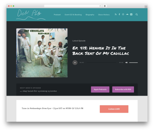Theme WordPress Podcaster - djdonplay.com