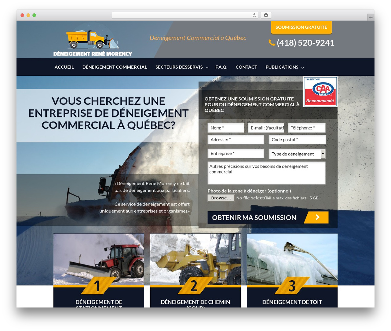 WordPress theme Pindol - deneigementrenemorency.com
