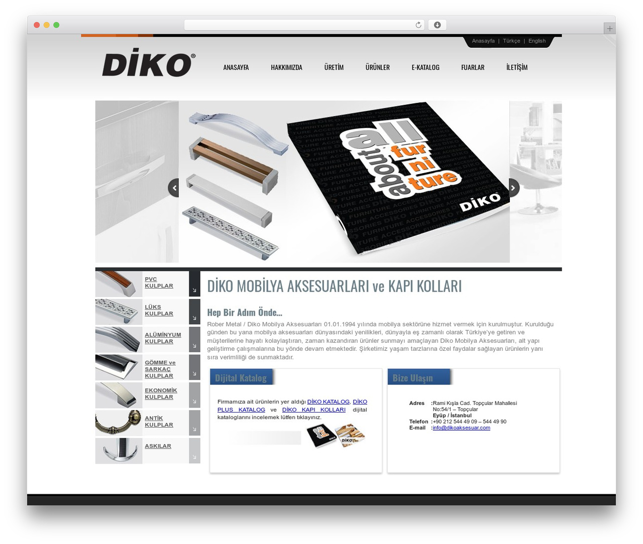 WordPress theme SimpleFolio - dikoaksesuar.com