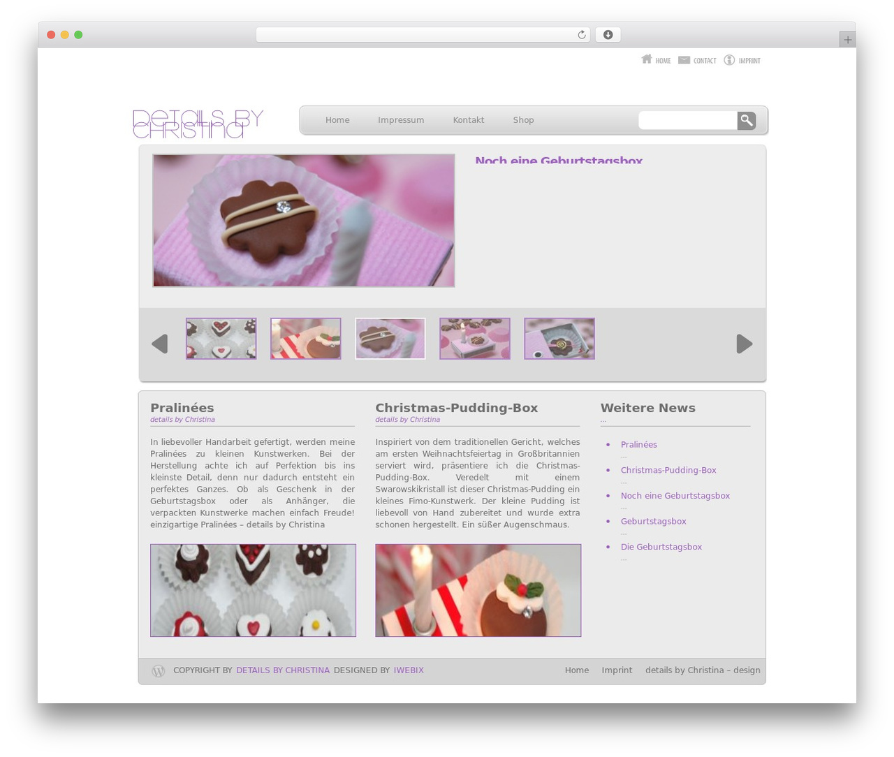 WordPress theme WP-Creativix - detailsbychristina.de
