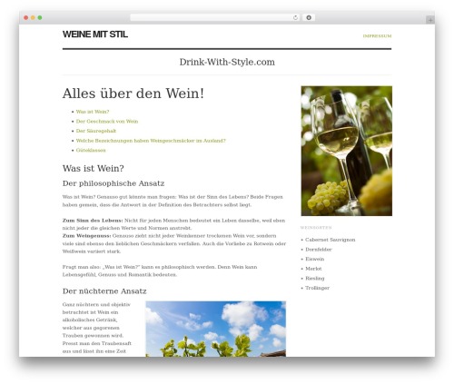 WordPress website theme Origin - drink-with-style.com