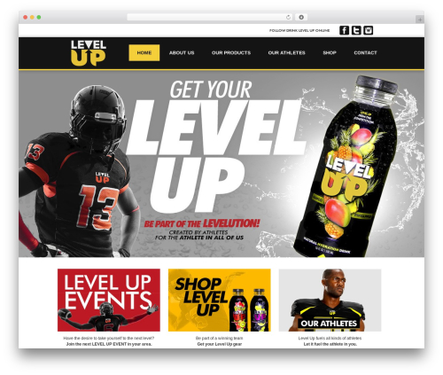 WP theme Level Up - drinklevelup.com